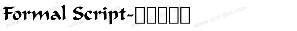 Formal Script字体转换